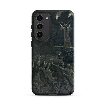 Dance of the Sabbath - Emile Bayard Samsung Case, Galaxy S23 Plus / Matte, Black Smartphone Case Dark Intricate Illustration Demonic Scene
