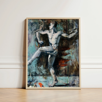 Dancer - Francis Campbell Boileau Cadell Art Print / Canvas Framed Abstract Painting Motion Rendered Expressive Brushstrokes Translates,