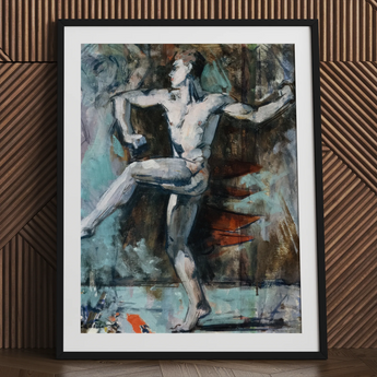 Dancer - Francis Campbell Boileau Cadell Art Print / Canvas Black Framed Abstract Painting Male Figure Francis Cadell Translates,