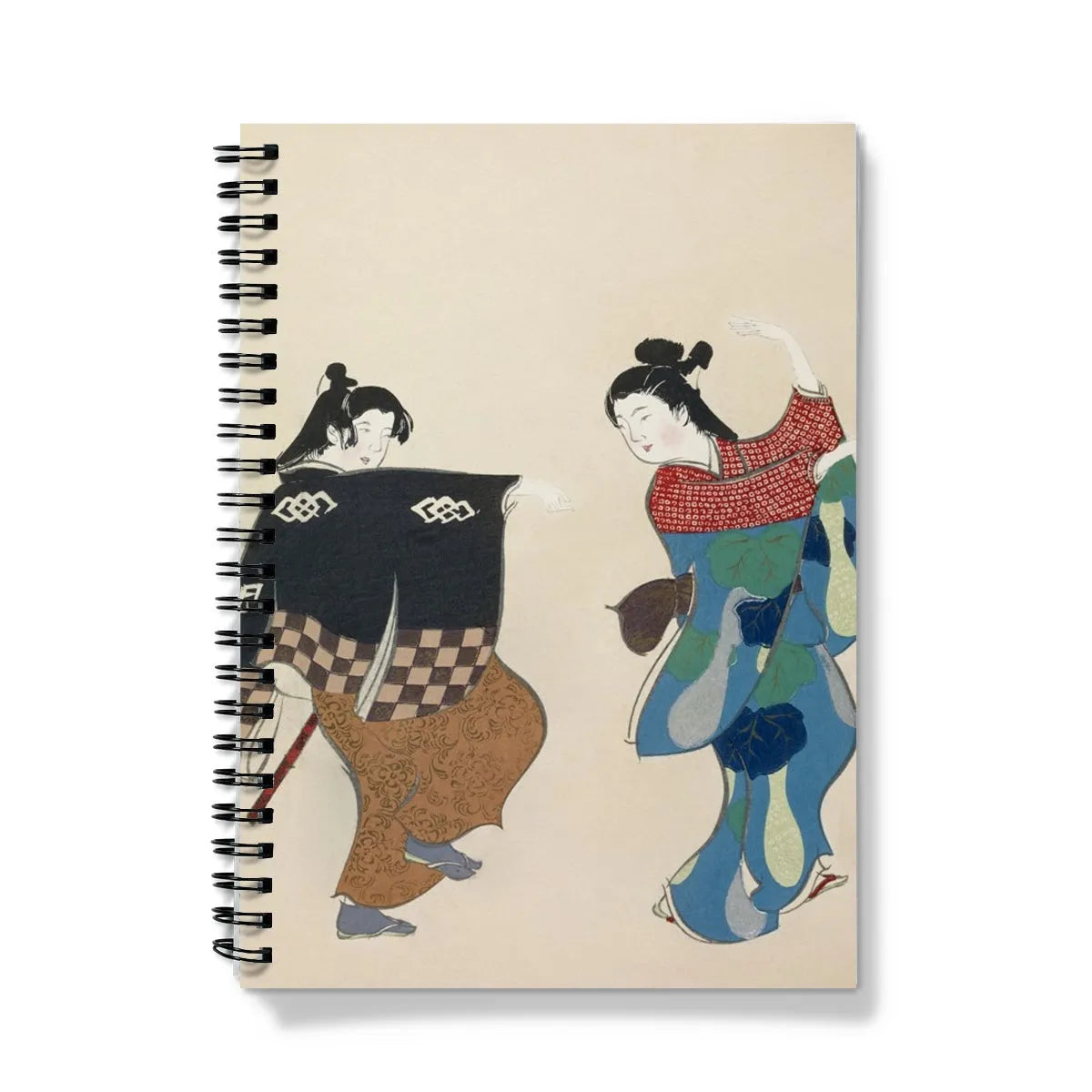 Dancers By Kamisaka Sekka Notebook - A5 / Graph - Notebooks & Notepads - Aesthetic Art