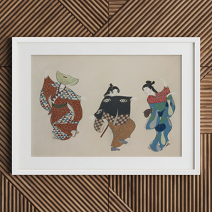 Dancers from Momoyogusa - Kamisaka Sekka Art Print