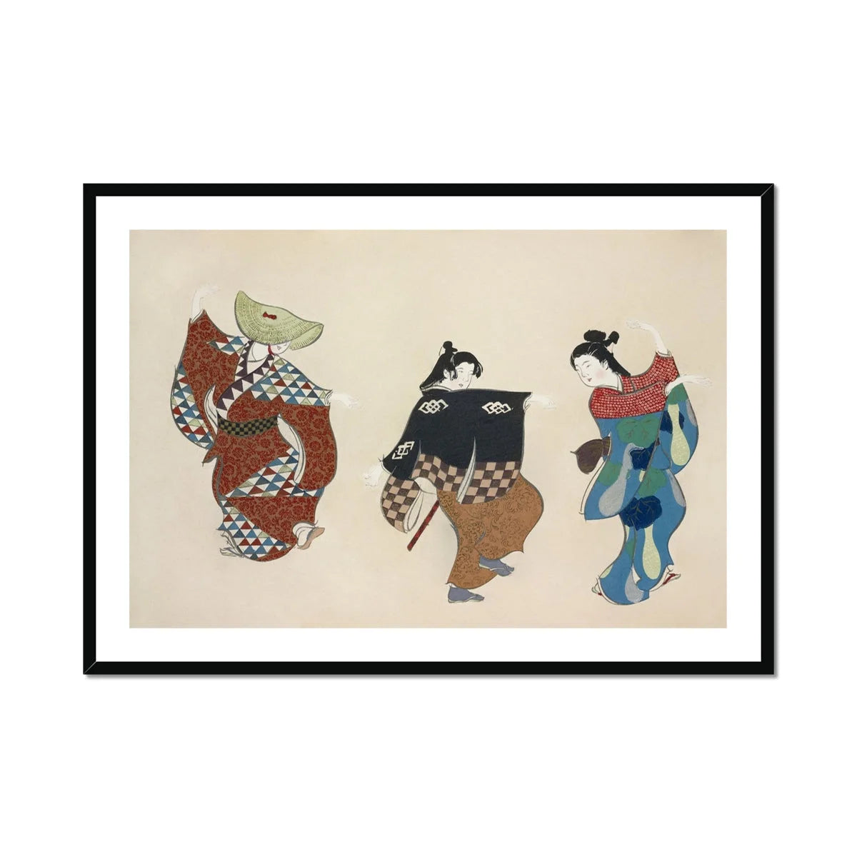 Dancers from Momoyogusa - Kamisaka Sekka Art Print