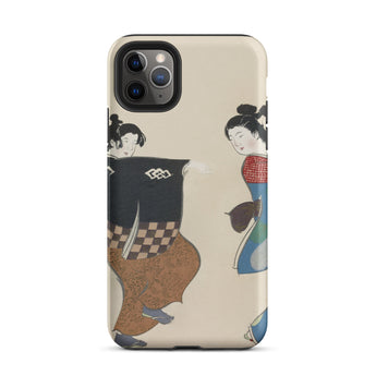 Dancers from Momoyogusa - Kamisaka Sekka Iphone Case, 11 Pro Max / Matte, Smartphone Case Japanese Art
