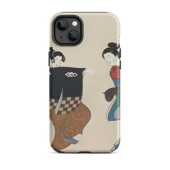 Dancers from Momoyogusa - Kamisaka Sekka Iphone Case, 14 Plus / Matte, Iphone Case Japanese Art