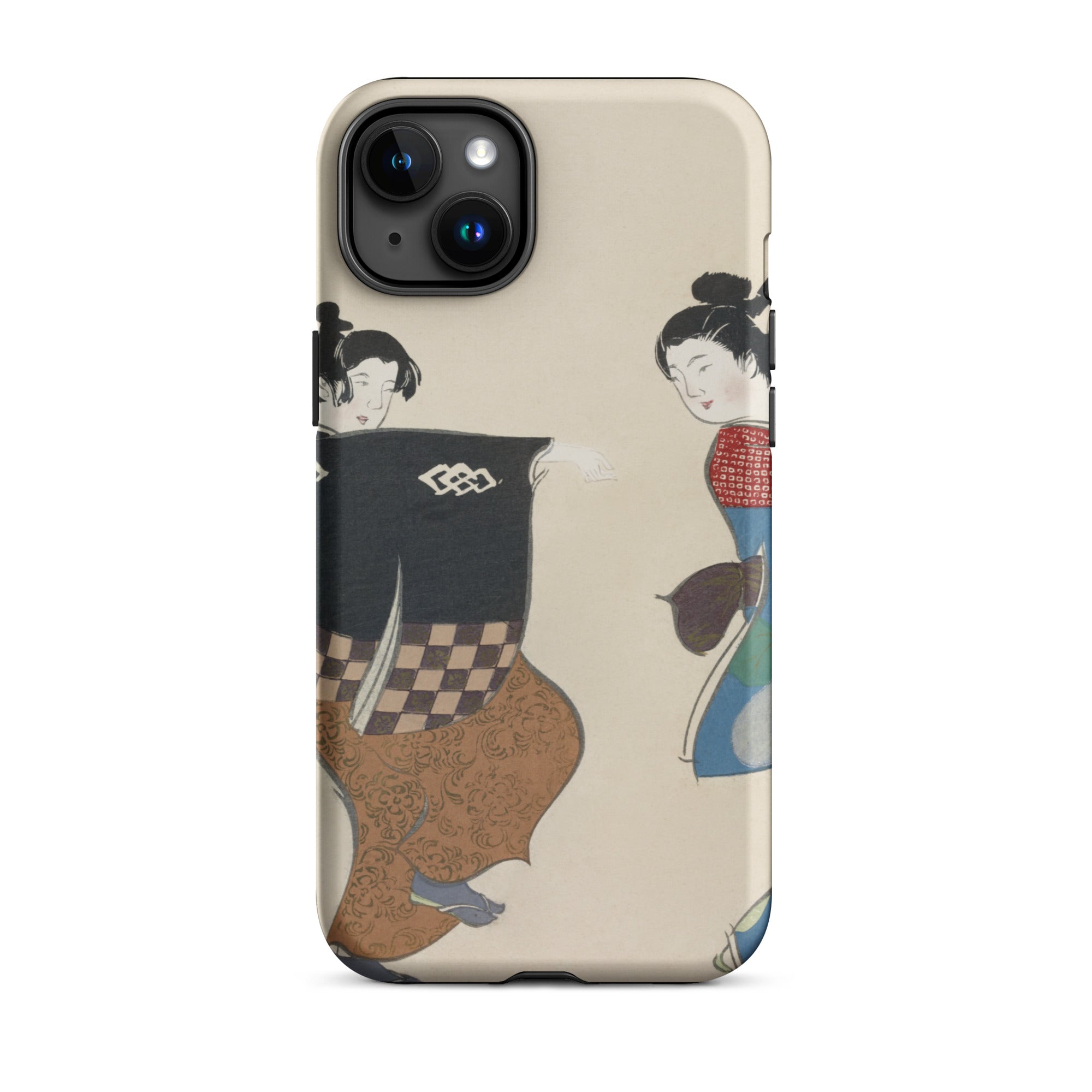 Dancers from Momoyogusa - Kamisaka Sekka Iphone Case, 15 Plus / Matte, Phone Case Japanese Art