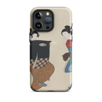 Dancers from Momoyogusa - Kamisaka Sekka Iphone Case, 15 Pro Max / Matte, Iphone Case Japanese Art
