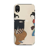 Dancers from Momoyogusa - Kamisaka Sekka Iphone Case, Xr / Matte, Phone Case Japanese Ukiyo-e Style Illustration Two Figures