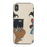 Dancers from Momoyogusa - Kamisaka Sekka Iphone Case, Xs / Matte, Phone Case Japanese Ukiyo-e Style Illustration Two Geisha