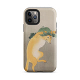 Dancing Fox with Lotus Leaf Hat - Ohara Koson Iphone Case, 11 Pro / Matte, Iphone Pro Fox Pumpkin Design Case