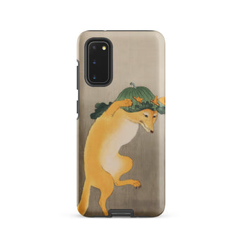 Dancing Fox with Lotus Leaf Hat - Ohara Koson Samsung Case, Galaxy S20 / Matte, Smartphone Protective Case Artistic Depiction Fox Pumpkin