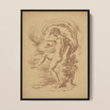 Dancing Nude - Louis Anquetin Art Print / Canvas, 12x16’’ / 31x41cm / Black Frame, Posters Prints & Visual Artwork, Toby Leon