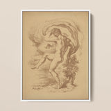 Dancing Nude - Louis Anquetin Art Print / Canvas, 12x16’’ / 31x41cm / White Frame, Posters Prints & Visual Artwork, Toby Leon