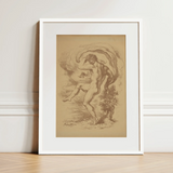 Dancing Nude - Louis Anquetin Art Print / Canvas, 12x16’’ / 31x41cm / White Frame / Matboard, Posters Prints & Visual Artwork, Toby Leon