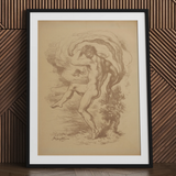 Dancing Nude - Louis Anquetin Art Print / Canvas, 24x32’’ / 61x81cm / Black Frame / Matboard, Posters Prints & Visual Artwork, Toby Leon