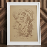 Dancing Nude - Louis Anquetin Art Print / Canvas, 24x32’’ / 61x81cm / White Frame / Matboard, Posters Prints & Visual Artwork, Toby Leon