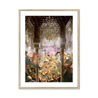 Dancing Queen - Japanese Geisha Collage Art Print, Framed Artistic Print Ornate Classical Ballet Performance Scene