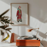 Dandy - Qing Dynasty Art Print, Orange Turntable Mounted Desk Lamp