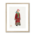 Dandy Qing Dynasty Art Print, Traditional Chinese Watercolor Illustration Figure Red Robe Decorative