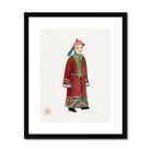 Dandy Qing Dynasty Art Print, Traditional Chinese Watercolor Illustration Figure Red Robe Decorative
