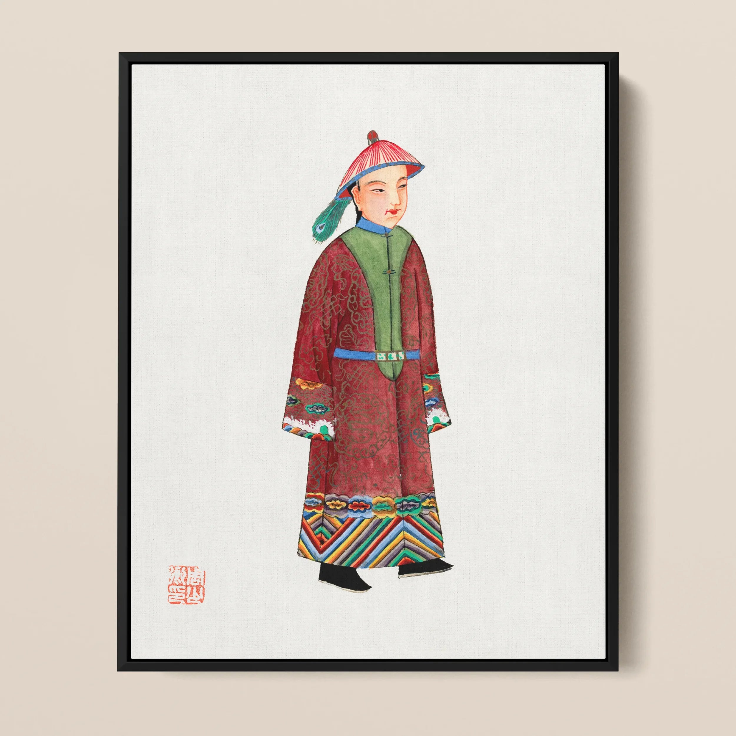 Dandy - Qing Dynasty Fashion Framed Canvas Posters Prints & Visual Artwork