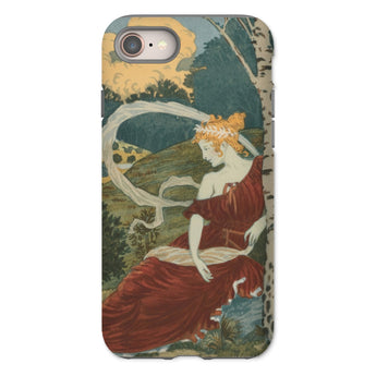 Dans Les Bois - Eugene Grasset Phone Case Iphone 8 / Matte Art Nouveau Phone Case Eugène Grasset’s Dans, Dusk, Half Sylph, Grasset Iphone