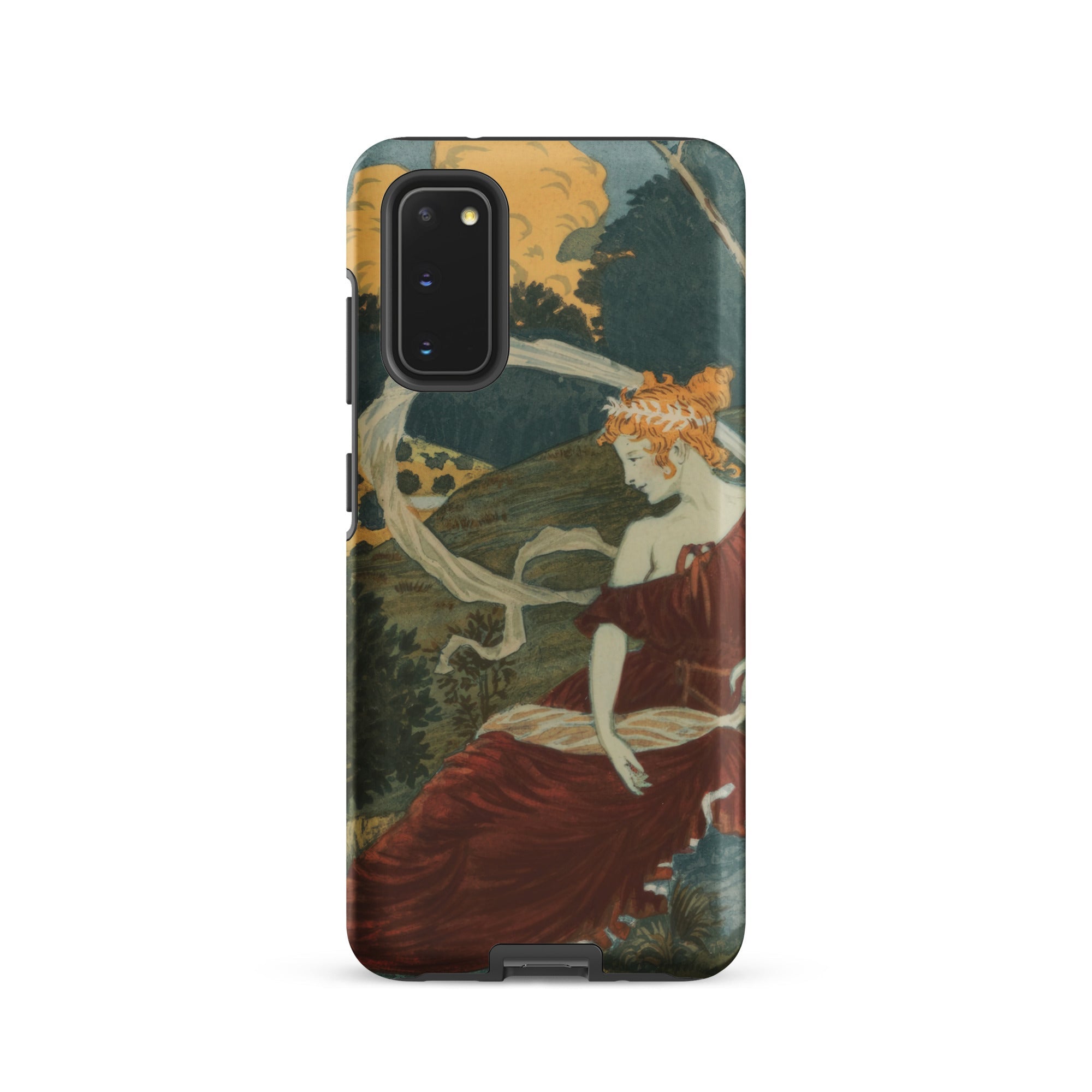 Dans Les Bois Eugene Grasset Samsung Case, Galaxy S20 / Matte, Phone Case Art Nouveau Style Illustration Woman Red Dress