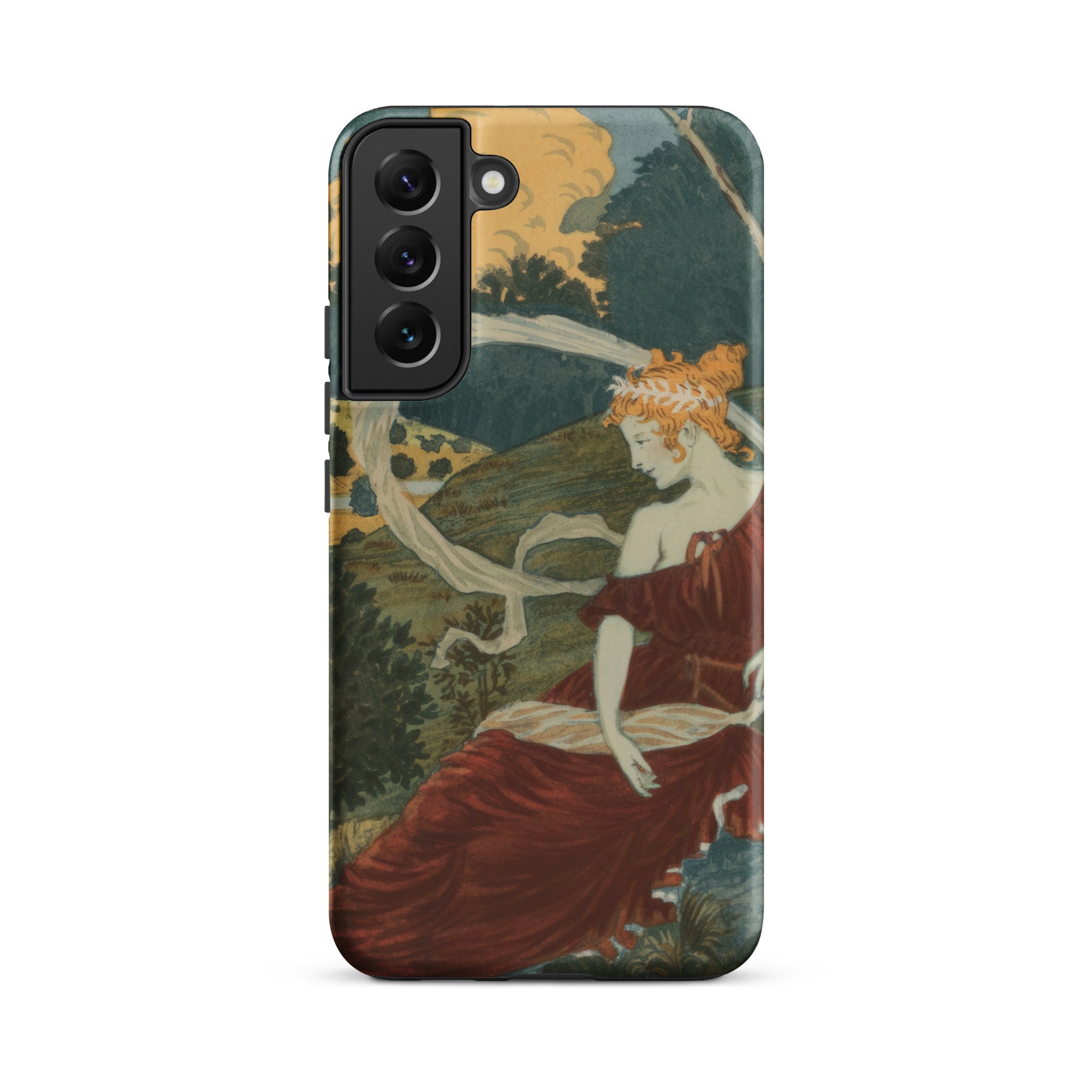 Dans Les Bois Eugene Grasset Samsung Case, Galaxy S22 Plus / Matte, Smartphone Nature Themed Art Nouveau Style Case Woman Red