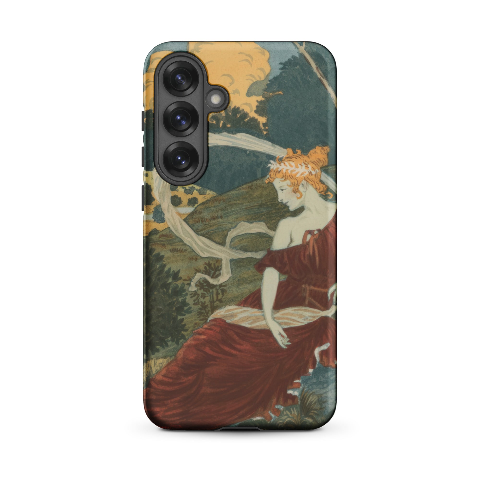 Dans Les Bois Eugene Grasset Samsung Case, Galaxy S25 Plus / Matte, Smartphone Case Classical Painting Woman Red Dress