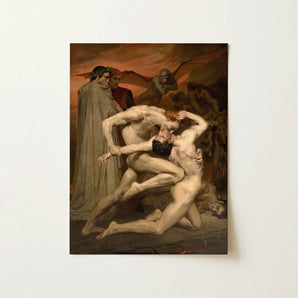 Dante and Virgil - William-adolphe Bouguereau Art Print / Canvas, 12x16’’ / 31x41cm / Unframed / no Border, Posters Prints & Visual