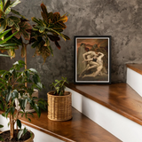 Dante and Virgil - William-adolphe Bouguereau Art Print, Framed Artwork Nude Figures Embrace Wooden Surface Among