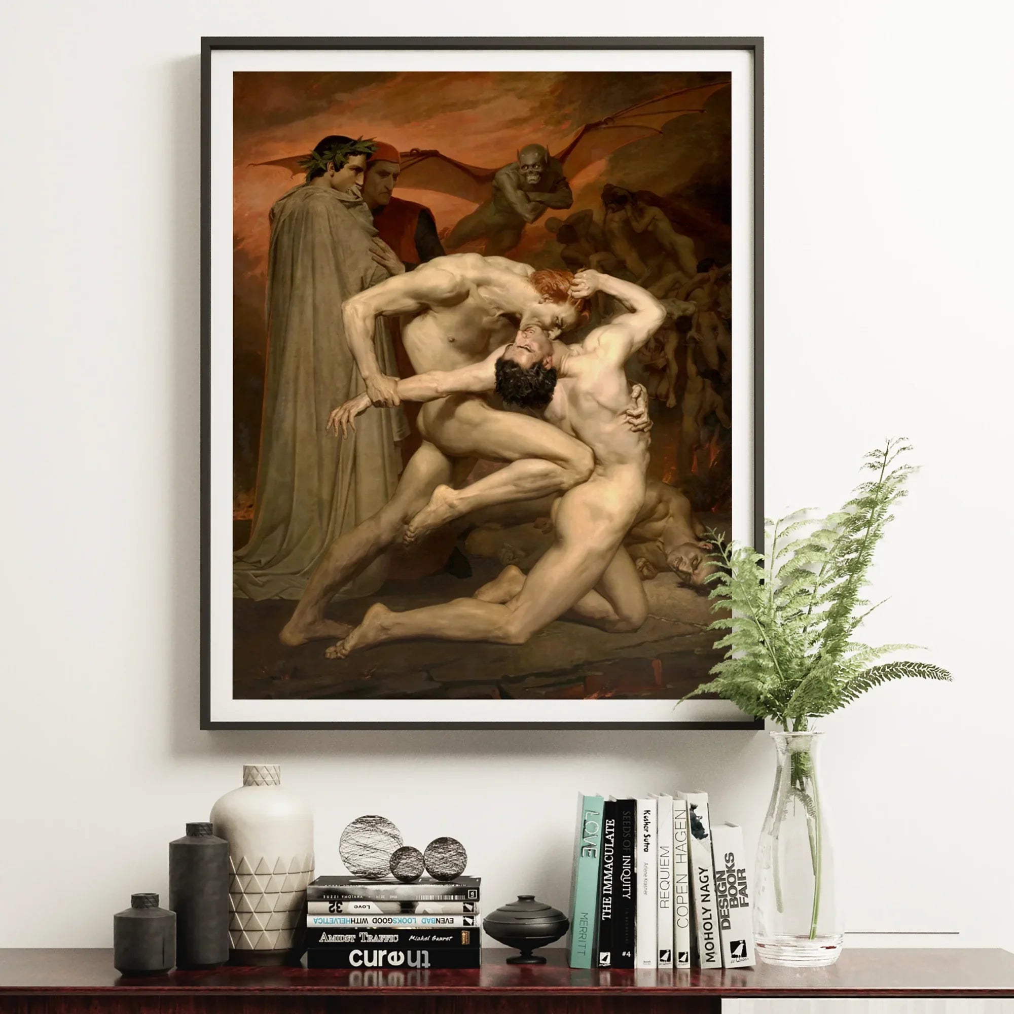 Dante and Virgil - William-adolphe Bouguereau Art Print Posters Prints & Visual Artwork