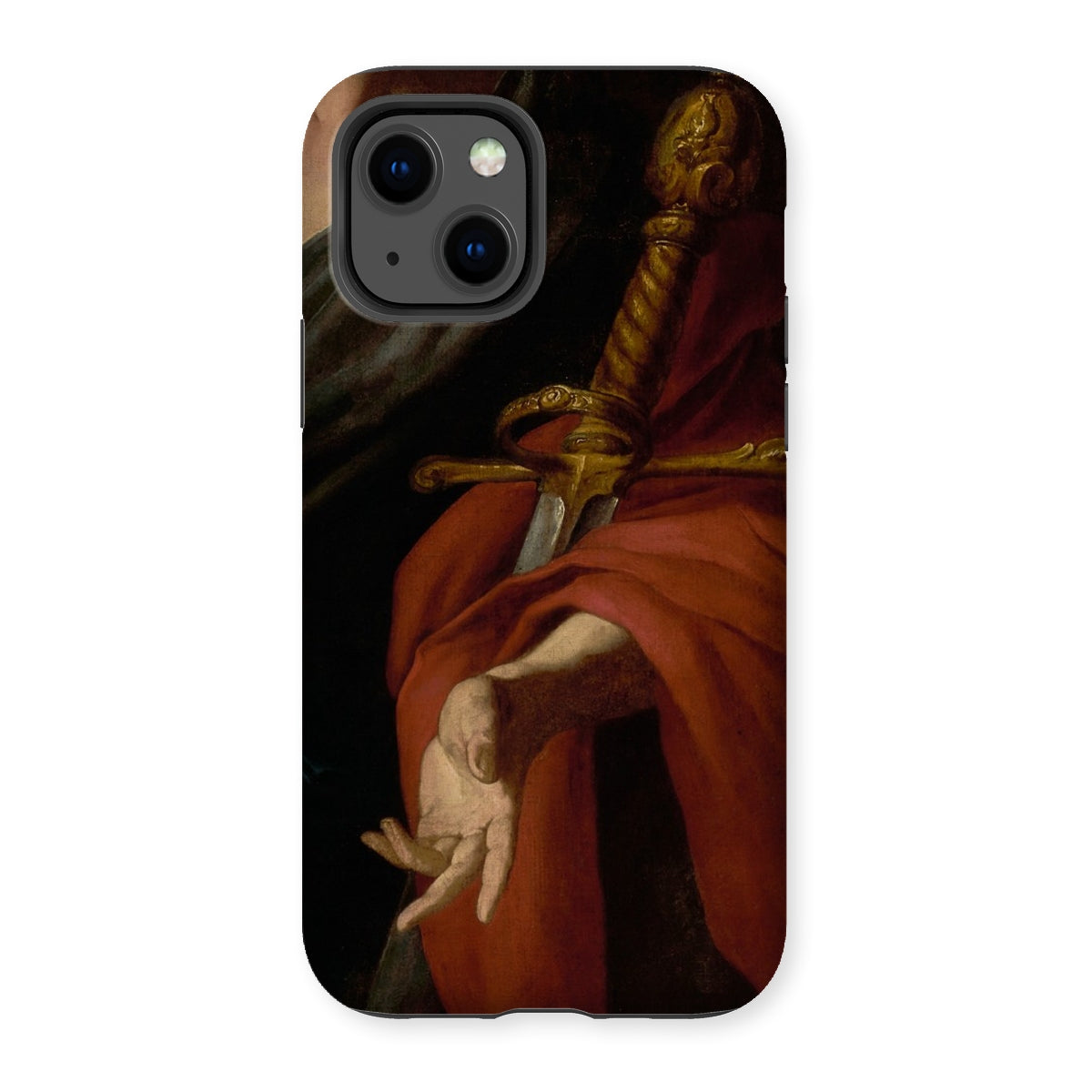 David - Pietro Novelli Baroque Art Iphone Case, 13 / Matte, Phone Case Painting Hand Sword