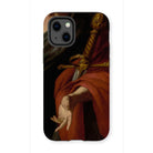 David - Pietro Novelli Baroque Art Iphone Case, 13 Mini / Matte, Phone Case Painting Robed Figure Sword