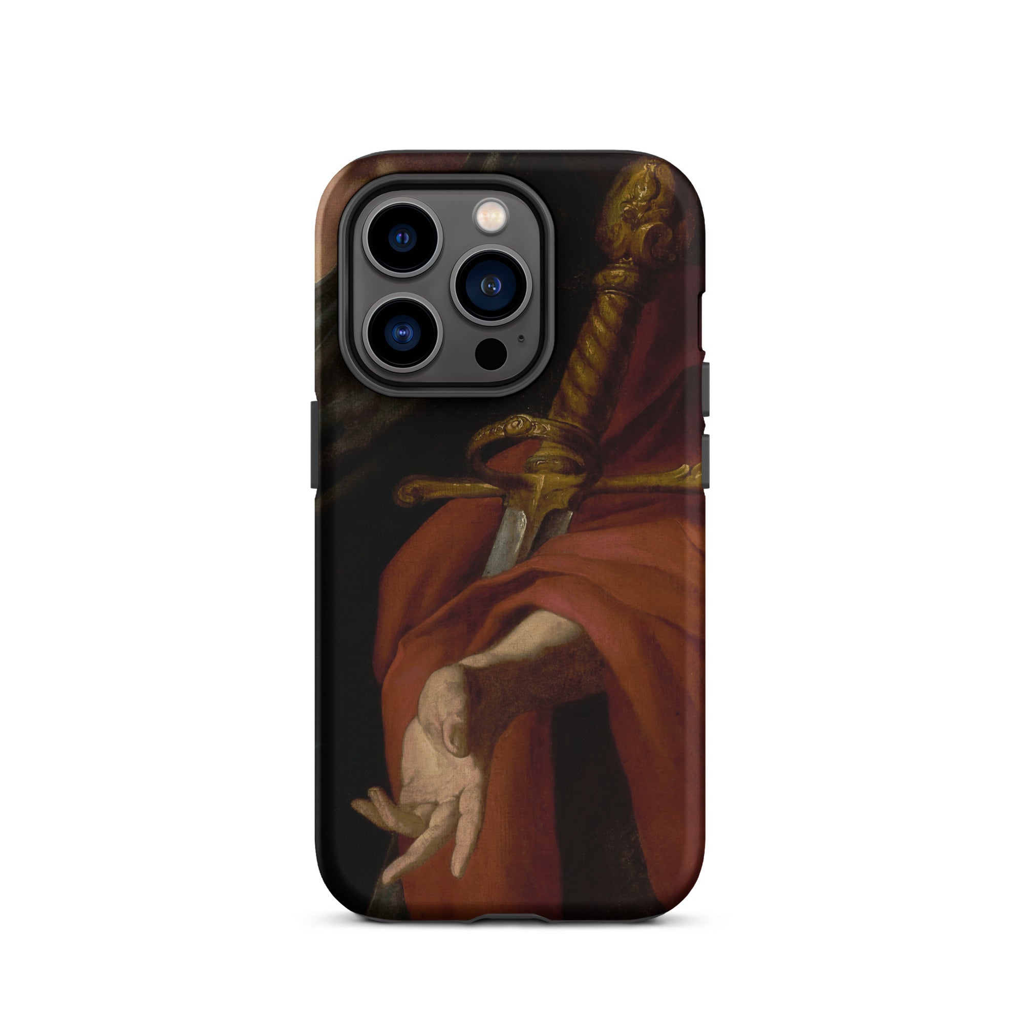 David - Pietro Novelli Baroque Art Iphone Case, 14 Pro / Matte, Artistic Phone Case Sword Design