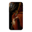 David - Pietro Novelli Baroque Art Iphone Case, Xs / Matte, Phone Case Sword Red Robe Design