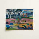 Day of the God - Paul Gauguin Art Print / Canvas Vibrant Oil Painting Tropical Scene Figures Colorful Attire Paul Gauguin’s Day God,