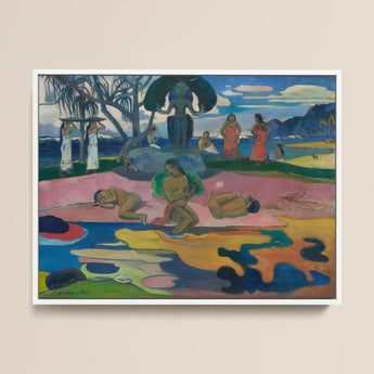 Day of the God - Paul Gauguin Art Print / Canvas Vibrant Tropical Scene Painting Stylized Figures Bold Colors Paul Gauguin’s Day God,