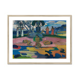 Day of the God - Paul Gauguin Art Print, Colorful Post-impressionist Painting Figures Tropical Beach