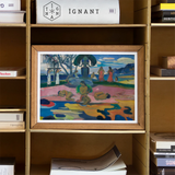 Day of the God - Paul Gauguin Art Print, Framed Art Print Colorful Tropical Landscape Palm Trees