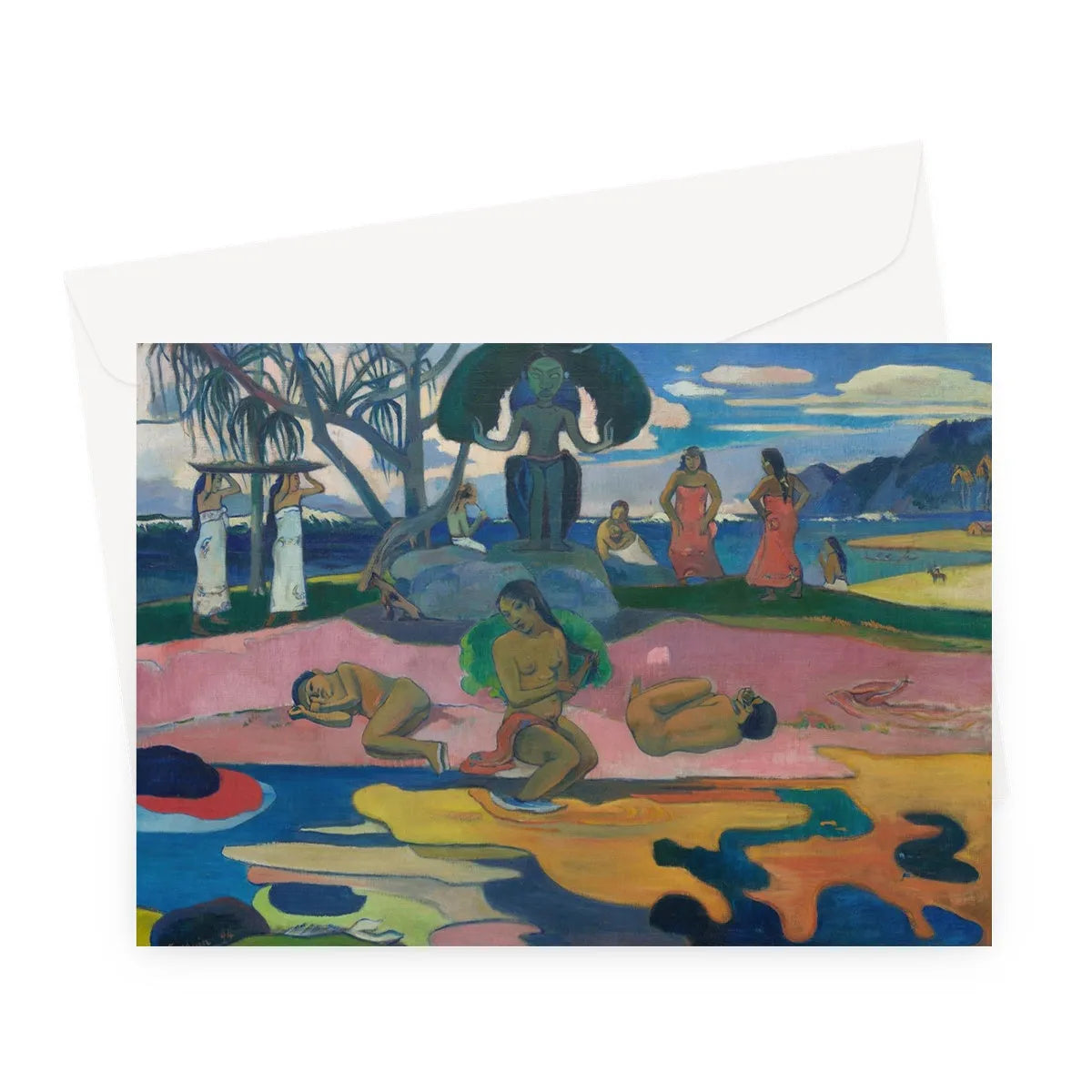 Day Of The God By Paul Gauguin Greeting Card - A5 Landscape / 1 Card - Greeting & Note Cards - Aesthetic Art