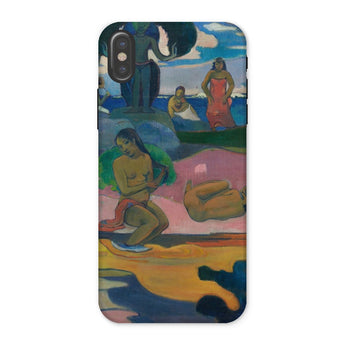Day of the God - Paul Gauguin Iphone Case, x / Matte, Phone Case Colorful Gauguin-style Painting Figures Beach