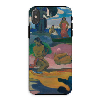 Day of the God - Paul Gauguin Iphone Case, Xs / Matte, Phone Case Colorful Gauguin-style Painting Tahitian Figures Beach