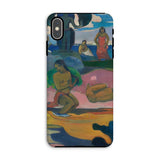 Day of the God - Paul Gauguin Iphone Case, Xs Max / Matte, Phone Case Colorful Painting Figures Beach
