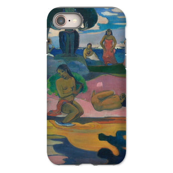 Day of the God - Paul Gauguin Phone Case Iphone 8 / Matte Phone Case Colorful Painting Figures Beach Paul Gauguin, Post-impressionist Art,