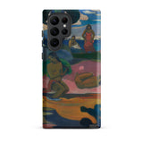 Day of the God - Paul Gauguin Phone Case Samsung Galaxy S22 Ultra / Matte Vibrant Artistic Phone Case Colorful Painting Figures Beach Paul