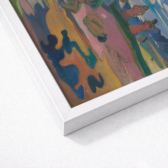 Day of the God - Paul Gauguin Art Print / Canvas Vibrant Abstract Painting Sleek White Frame Bold Strokes Gauguin’s, Post-impressionist,