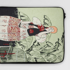 The Dead Bird - Gazette Du Bon Ton Laptop Sleeve, Laptop Sleeve Japanese-style Illustration Woman Floral Kimono