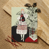 The Dead Bird - La Gazette Du Bon Ton 1920s Art Print / Canvas Rectangular Stylized Illustration Woman White Red Captivating Pochoir, Prints