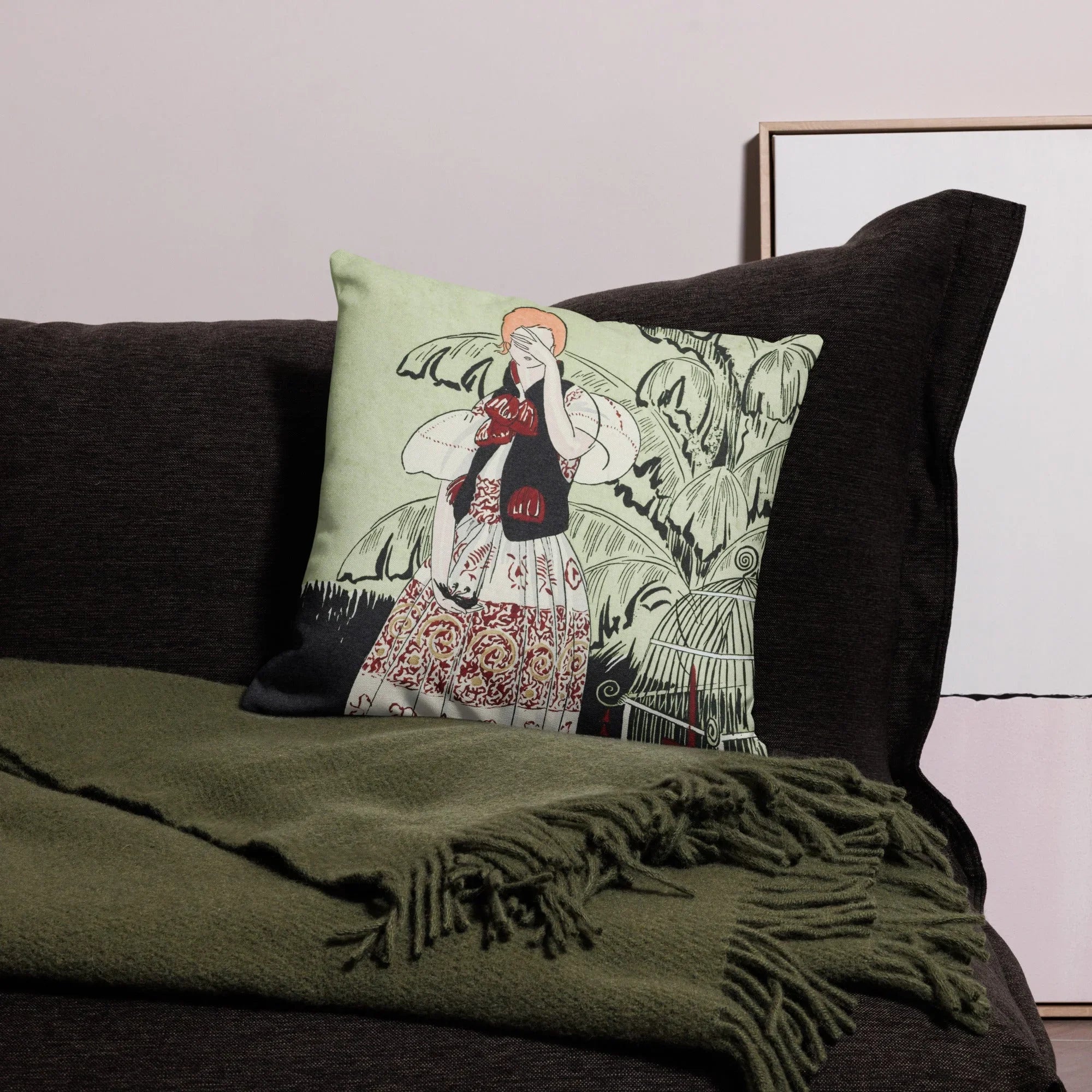 The Dead Bird - La Gazette Du Bon Ton Fashion Art Pillow Throw Pillows