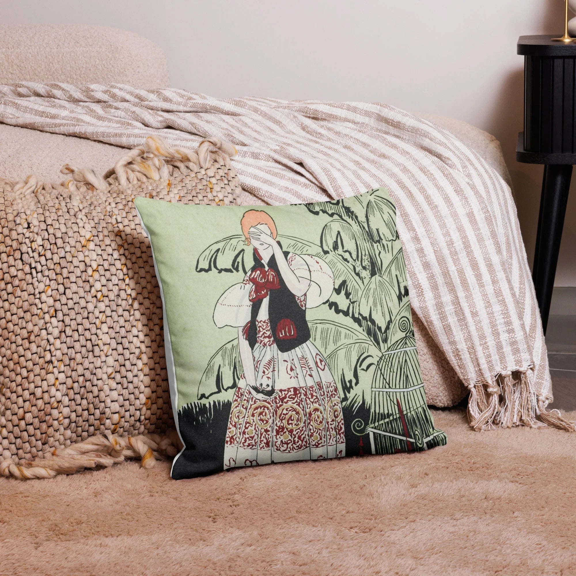 The Dead Bird - La Gazette Du Bon Ton Fashion Art Pillow Throw Pillows